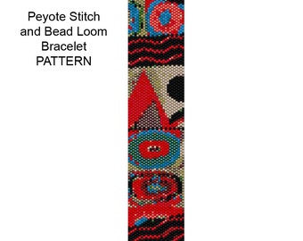 Bracelet Pattern for Loom Weaving or Peyote Stitch  - PP146 Delica Bead Bracelet Pattern