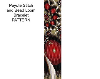 Bracelet Pattern for Loom and Peyote Stitch - PP21 Bracelet Pattern for Loom Weaving - Delica Bead Pattern for Loom or Peyote Stitch