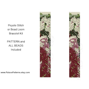 Delica 11/0 Peyote Stitch or Bead Loom Bracelet KIT - Pattern and All Beads Included, NP23. P11