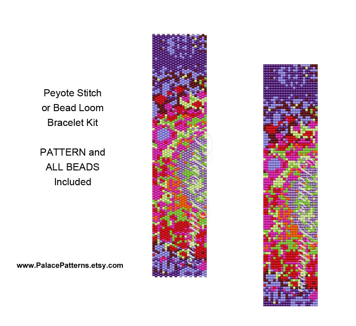Blue Buddha Peyote or Bead Loom Bead Weaving Kit Pattern and Beads Included P37