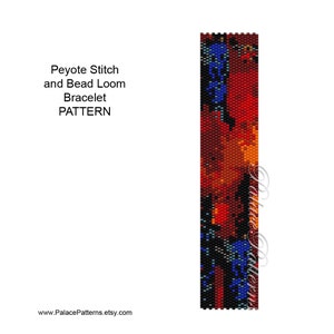 Bead Loom Bracelet Pattern or Peyote Stitch Bracelet Pattern - PP 302 Loom Delica Bead Bracelet Pattern