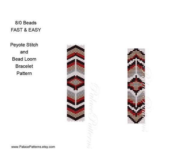 Bracelet PATTERN for Size 8/0 Miyuki Seed Beads Bead Loom or
