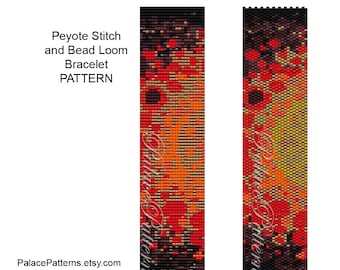 Bracelet Pattern for Loom and Peyote Stitch - PP312 Delica Bead Bracelet Pattern