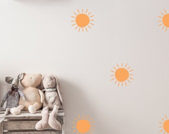 Sun Decal Pattern, Sunshine pattern, full sun sticker, Southwest decal, Desert, Sun Decal,  Nursery decals, Baby Decals