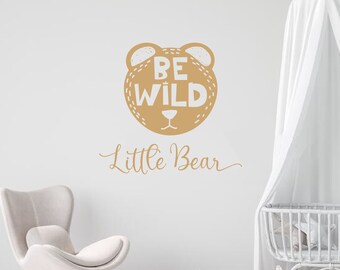 Be Wild Aufkleber, Aufkleber Wald, Kinderzimmer Dekor, Wilde Dinge Zitat, Modernes Kinderzimmer, Kinderzimmer Aufkleber, Baby Aufkleber,