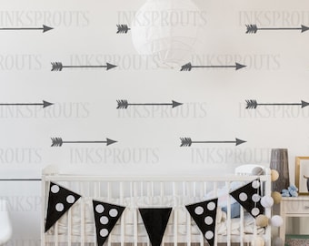 Arrow Wall Decal, Arrow pattern, Arrow stickers, Boho arrows, Arrow decal set, arrow decal, shabby chic decal, Nursery decal, confetti
