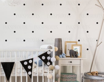 1 inch Dots, mini polka dots, gold dots, dot pattern, mini dot decals,  Modern nursery, shabby chic decal, Nursery decal, confetti