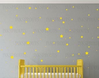 Star Decals, Multiple Size stars, gold stars, star pattern, twinkle little star,  Modern nursery, shabby chic decal, Nursery decal, confetti
