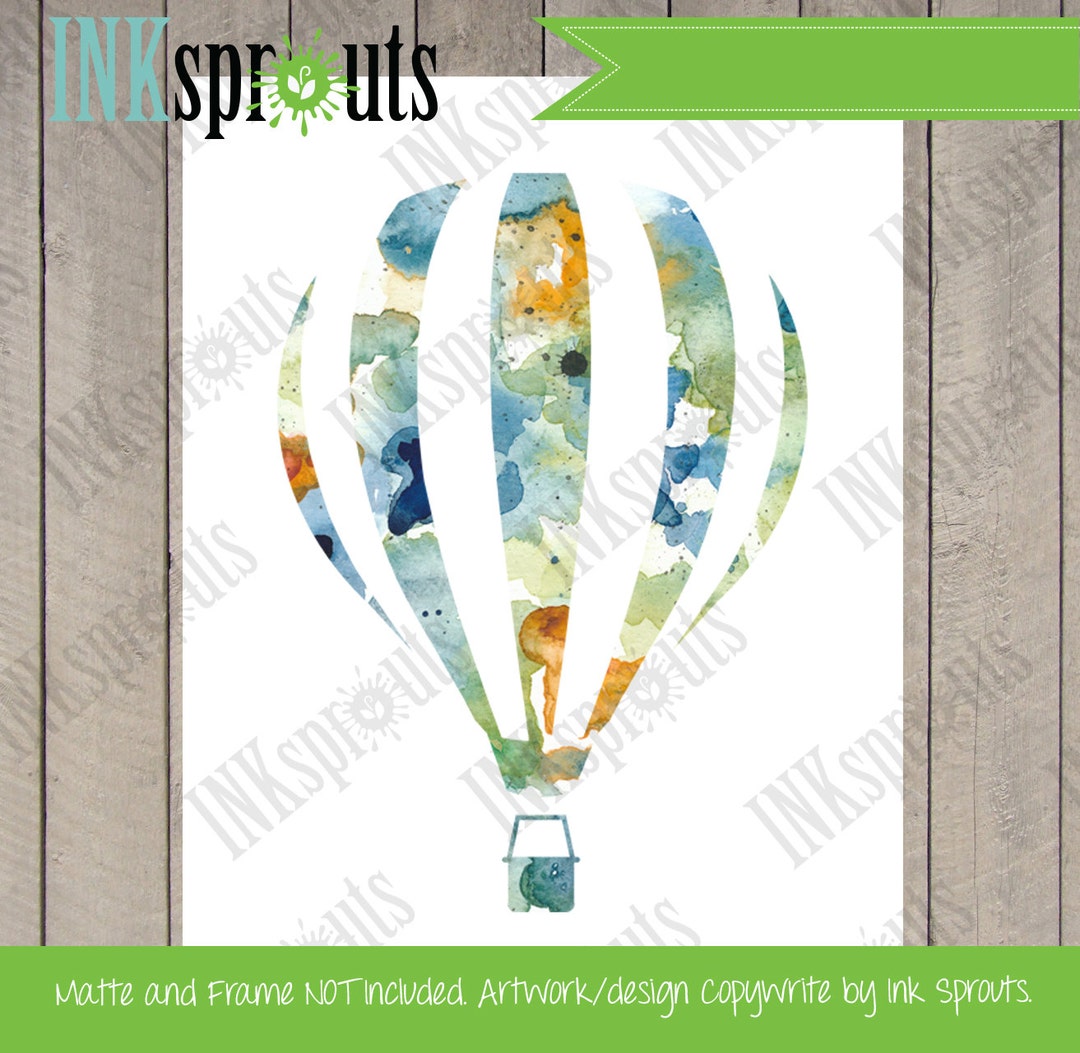 INSTANT Download-watercolor Hot Air Balloon Print, Watercolor ...