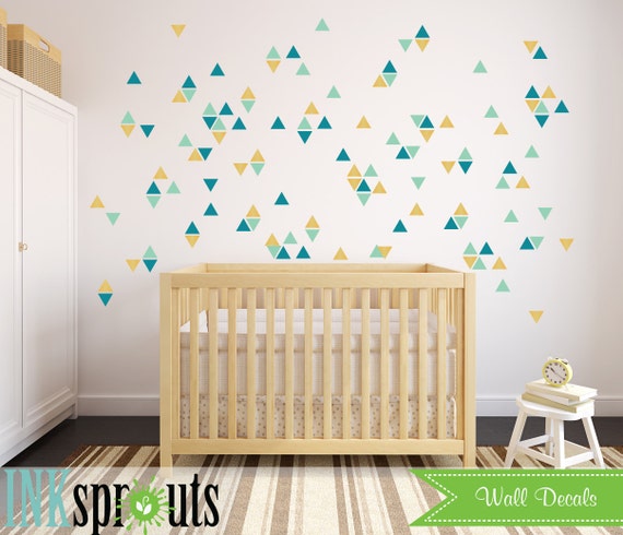 Triangle Wall Decal, Triangle pattern, Triangle Confetti, Polkadots, Modern Nursery, Abstract decal design, Pattern design, Nursery decals