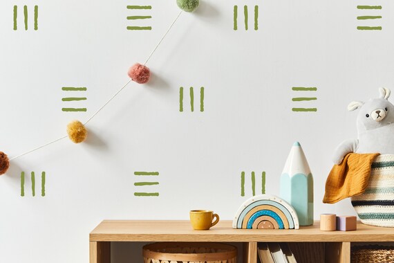 Line Thatch Pattern Decal, Southwest, Tribal pattern, Wallpaper substitution, Boho, Scandinavian, Modern Decal, Nursery decals, Baby