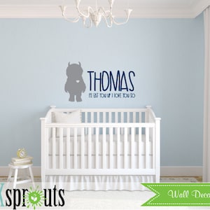 Where the wild things are Inspired Decal, Ill eat you up I love you so, Wild things quote, Modern Nursery, Nursery decals, Baby Decals,