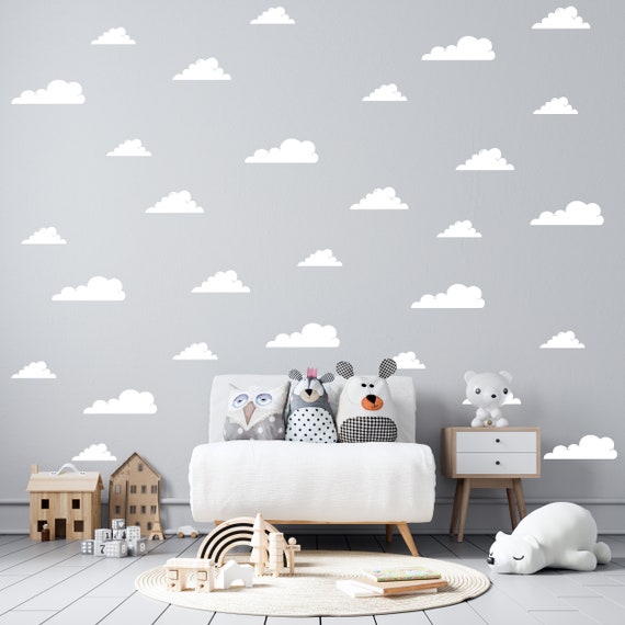 Cloud Decal, Toy Story wallpaper inspired, Sky pattern, Wallpaper substitution, Boho, Scandinavian, Modern Decal, Nursery decals, Baby