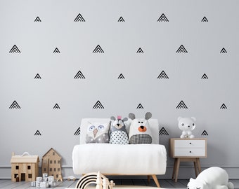 Mountain Pattern Decal, Southwest, Desert, Tribal pattern, Wallpaper substitution, Boho, Scandinavian, Modern Decal, Nursery decals, Baby