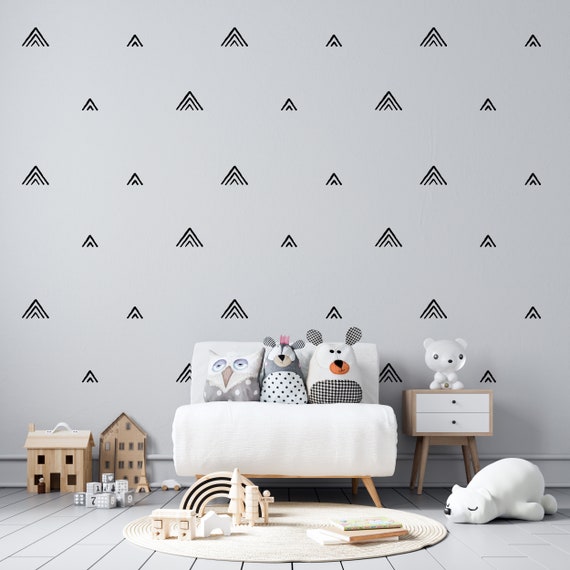 Mountain Pattern Decal, Southwest, Desert, Tribal pattern, Wallpaper substitution, Boho, Scandinavian, Modern Decal, Nursery decals, Baby