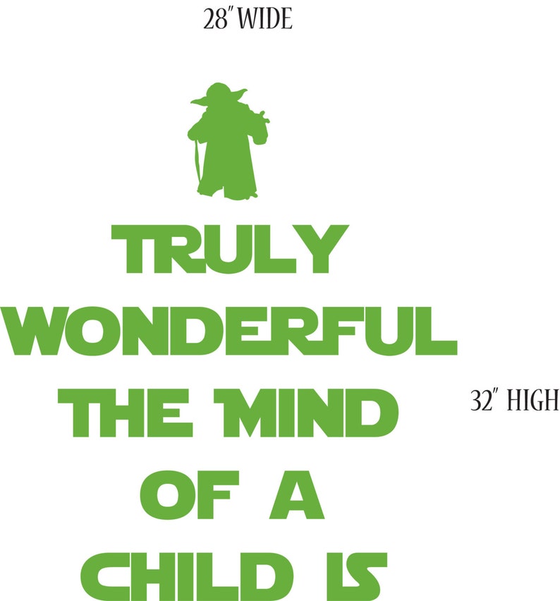 Star Wars Inspired Decal Yoda Quote the Force is Strong Etsy