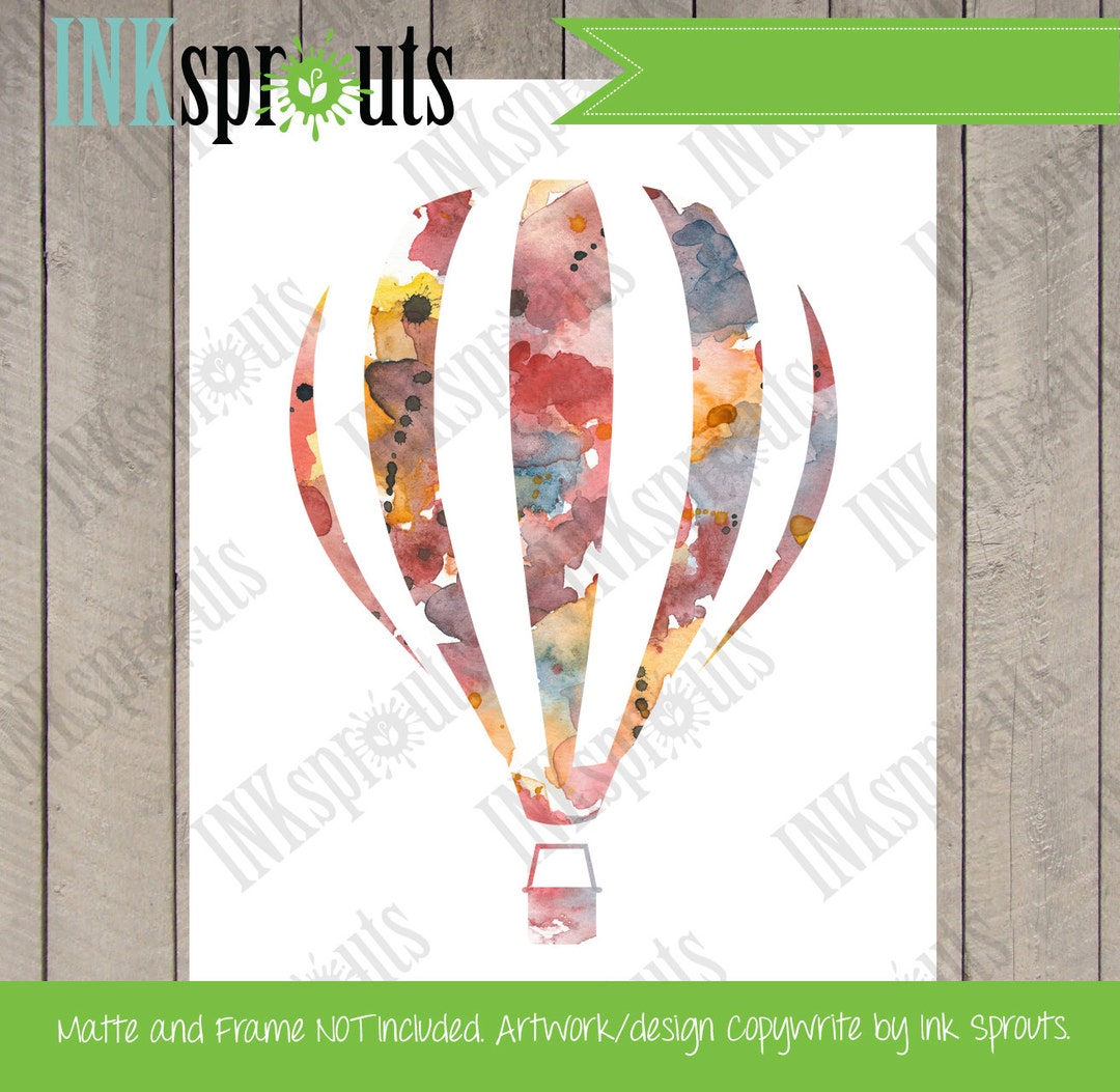 INSTANT Download-watercolor Hot Air Balloon Print, Watercolor ...