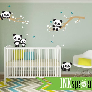 Panda Sticker Chambre Sticker Panda Mignon Couchage Panda Etsy