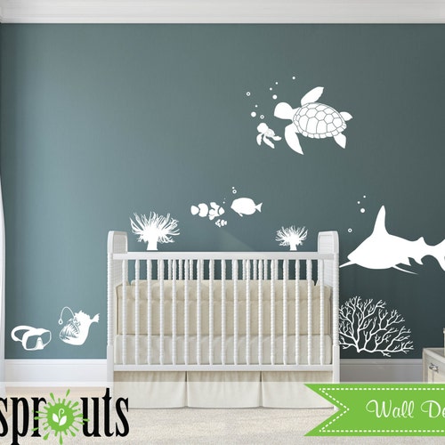 Under the Sea Decal Anchor Nautical Decal Set Ocean Friends Etsy