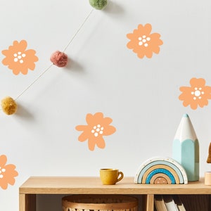 Flower Pattern Decal, Daisy Decal, Floral pattern, Wallpaper substitution, Boho, Scandinavian, Modern Decal, Nursery decals, Baby