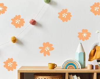 Flower Pattern Decal, Daisy Decal, Floral pattern, Wallpaper substitution, Boho, Scandinavian, Modern Decal, Nursery decals, Baby