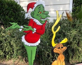 Grinch Yard Sign Etsy