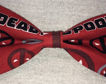 Marvel Comics Deadpool Premium Double Layer Clip-On Bowtie **FREE domestic SHIPPING**