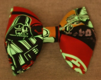 Star Wars Glow-in-the-Dark Darth Vader Double Layer Clip-on Bowtie **FREE Domestic SHIPPING** within United States