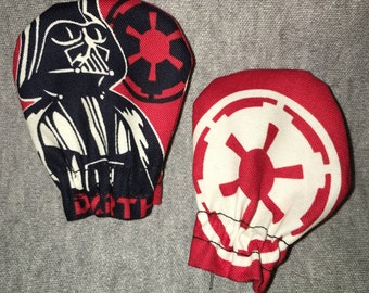 Star Wars Glow-in-the-Dark Darth Vader light weight No-Scratch baby Mittens **FREE Domestic SHIPPING**