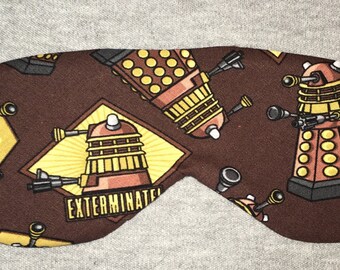 Doctor Who Dalek EXTERMINATE! Sleep/Eye Mask **FREE Domestic SHIPPING**