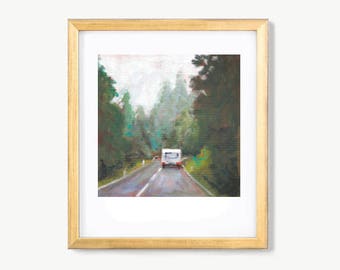 fine art print, forest painting, glicee art, landscape painting, print from original, acrylic painting, small print