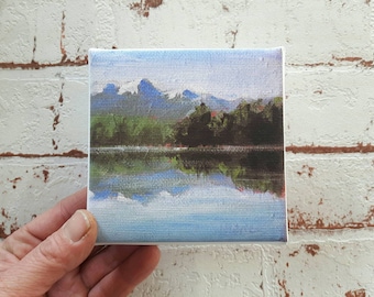 Picked up some little 5x7” canvases, so I'm working on some mini  landscapes:) : r/painting