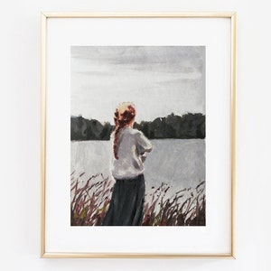 fine art print, woman painting, glicee print, contemporary art, women painting, print from original, marleen art, small painting