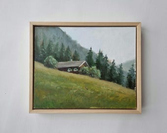 Plein air painting, forest painting, original oil painting, small oil painting, marleenart