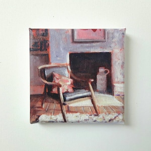 petite impression sur toile, peinture de camping, impression de montagne, toile imprimée, impression d’art paysager, petite peinture, toile minuscule, impression mini toile 4x4