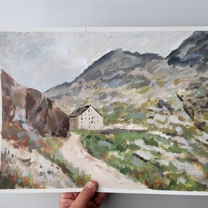 Original landscape painting, acrylics on paper, small painting, original acrylic, small paintings, 10x14 painting, small art, marleenart