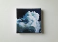 Small cloud print, print on canvas, tiny painting, small canvas, print acrylic, sky painting, clouds print, gift for him, glicee, mini canva product logo