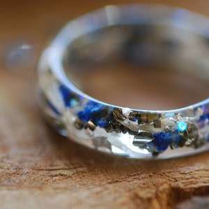 Galaxy Resin Ring, Celestial Rings, Astronomical Gifts, Sky Lapis Lazuli Ring, Star Cool Rings for Women, Space Gifts