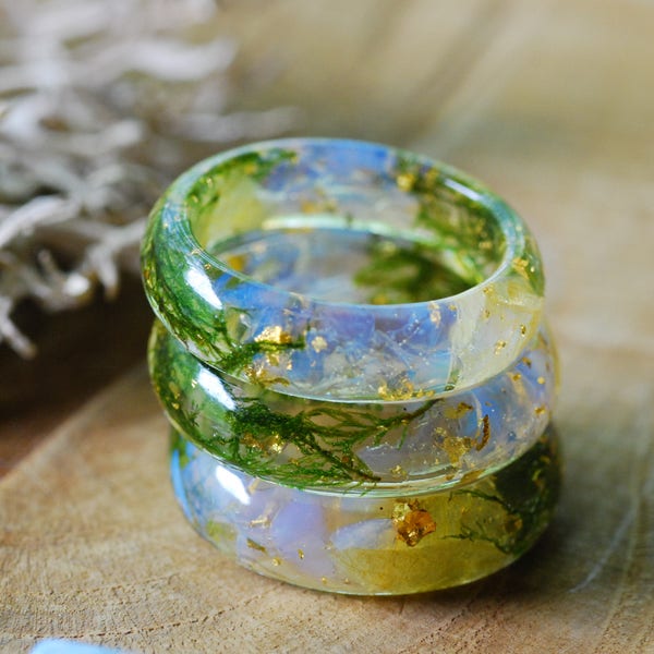 White Opal Ring, Jasmine Flower Ring, Luminous Opal Ring, Elegant Wedding Ring, October Birthstone Jewelry, Opal Gifts