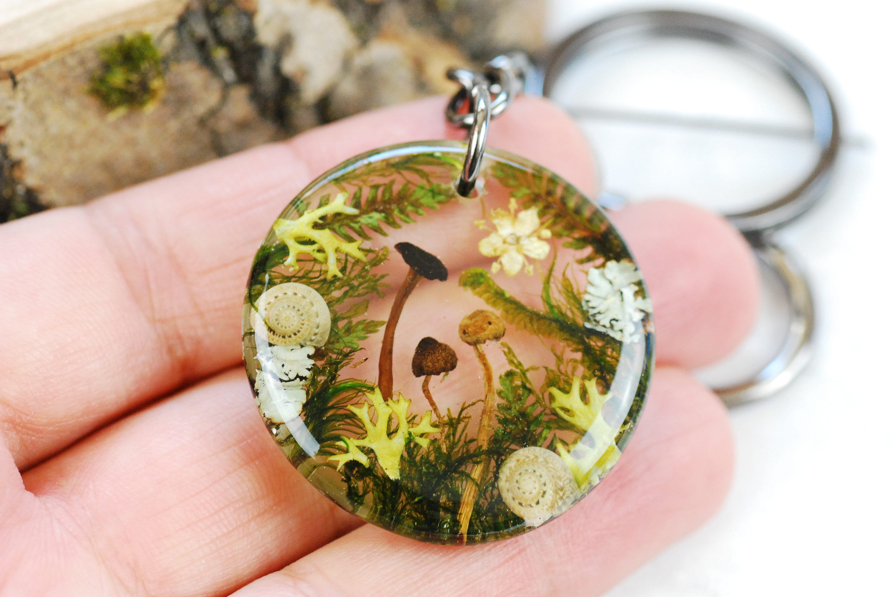 Mushroom Keychan Mushroom Gfts For Her / Hm Fung Keychan Forest