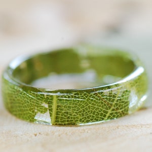Real Oak Leaf Ring, Handmade Green Plant Ring, Nature Inspired Jewelry, Plant Lover Gift for Women, Hiking Gift for Men