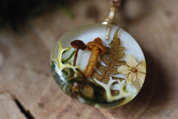 Real Mushroom Necklace, Fairy Pendant, Forest Nature Necklace, Botanical  Terrarium Jewelry, Magic Mushrooms Necklace, Rustic Wonderland Gift - Etsy