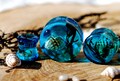 Blue Ocean Resin Plugs, Seashell Seaweed Nautical Gauges, Underwater Dive Piercing, Summer Beach Jewelry, Mermaid Organic Body Jewelry
