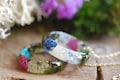 Family Birthstone Necklace, Personalized Gift, Mother's Necklace, Nature Resin Necklace, Birthstone Jewelry, Pressed Flower, Christmas Gift