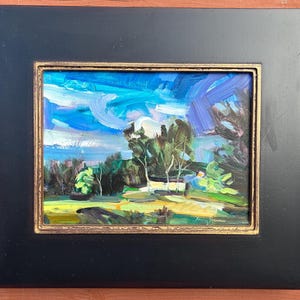 Original oil painting Ken Caryl Valley Night Nocturne Colorado Landscapes nightscape