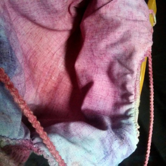 Vintage 1970s Hand Dyed Macrame Shoulder Bag With… - image 4