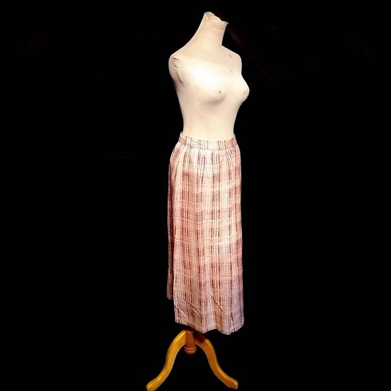 Vtg 60s NOS Multi Colored Woven Silk Secretary Sk… - image 3