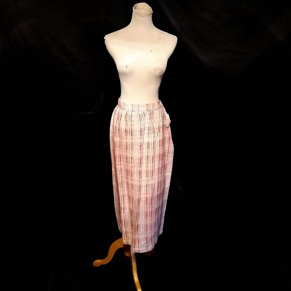 Vtg 60s NOS Multi Colored Woven Silk Secretary Sk… - image 2