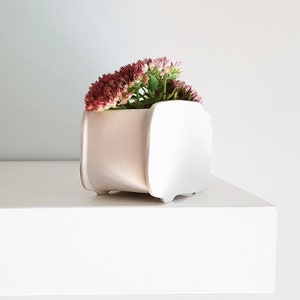 Small red planter. Perfect cactus or succulent ceramic planter. Small planter unique. Red ceramic vase. Perfect gift image 4