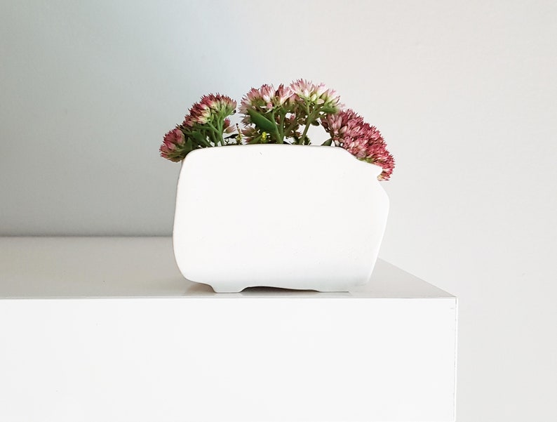 Small red planter. Perfect cactus or succulent ceramic planter. Small planter unique. Red ceramic vase. Perfect gift image 6